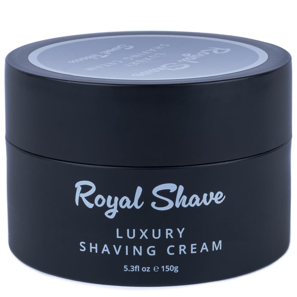 Luxury Shaving Cream for Men by Royal Shave, Rich, Soothing, Moisturizing, Hydrating & Nourishing Cream for Smooth, Close Shave (Made in UK) Sandalwood