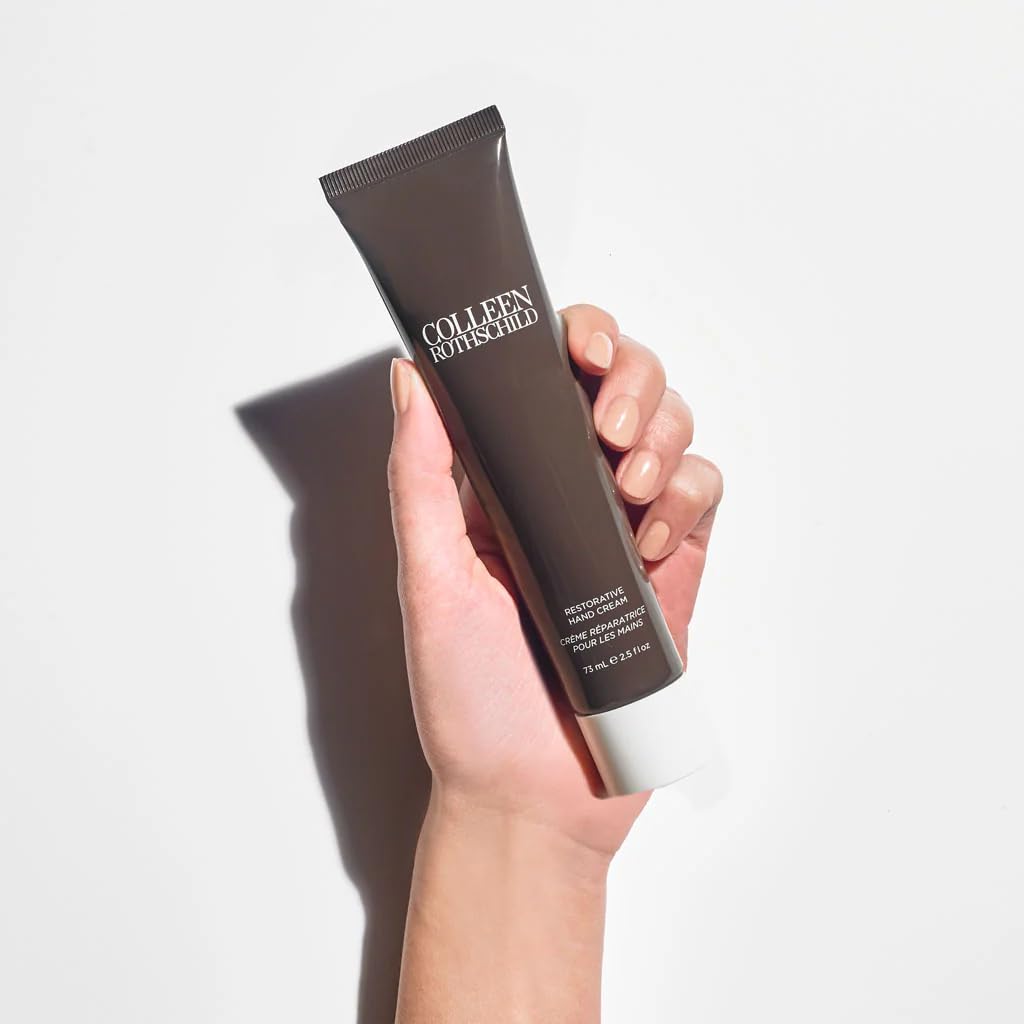 Colleen Rothschild Beauty Restorative Hand Cream for Dry Cracked Hands & Cuticles - Softens & Reduces Age Spots w/ Shea Butter - Moisturizing, Non-Greasy Hand Cream for Women & Men, 73ml (2.5 fl oz)