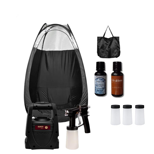 MaxiMist Spray Tan Machine, HVLP Airbrush Tanning, Sunless Spray Tan Machine for Home, Maximist Elite Lite (Black Tent - Elite Lite)