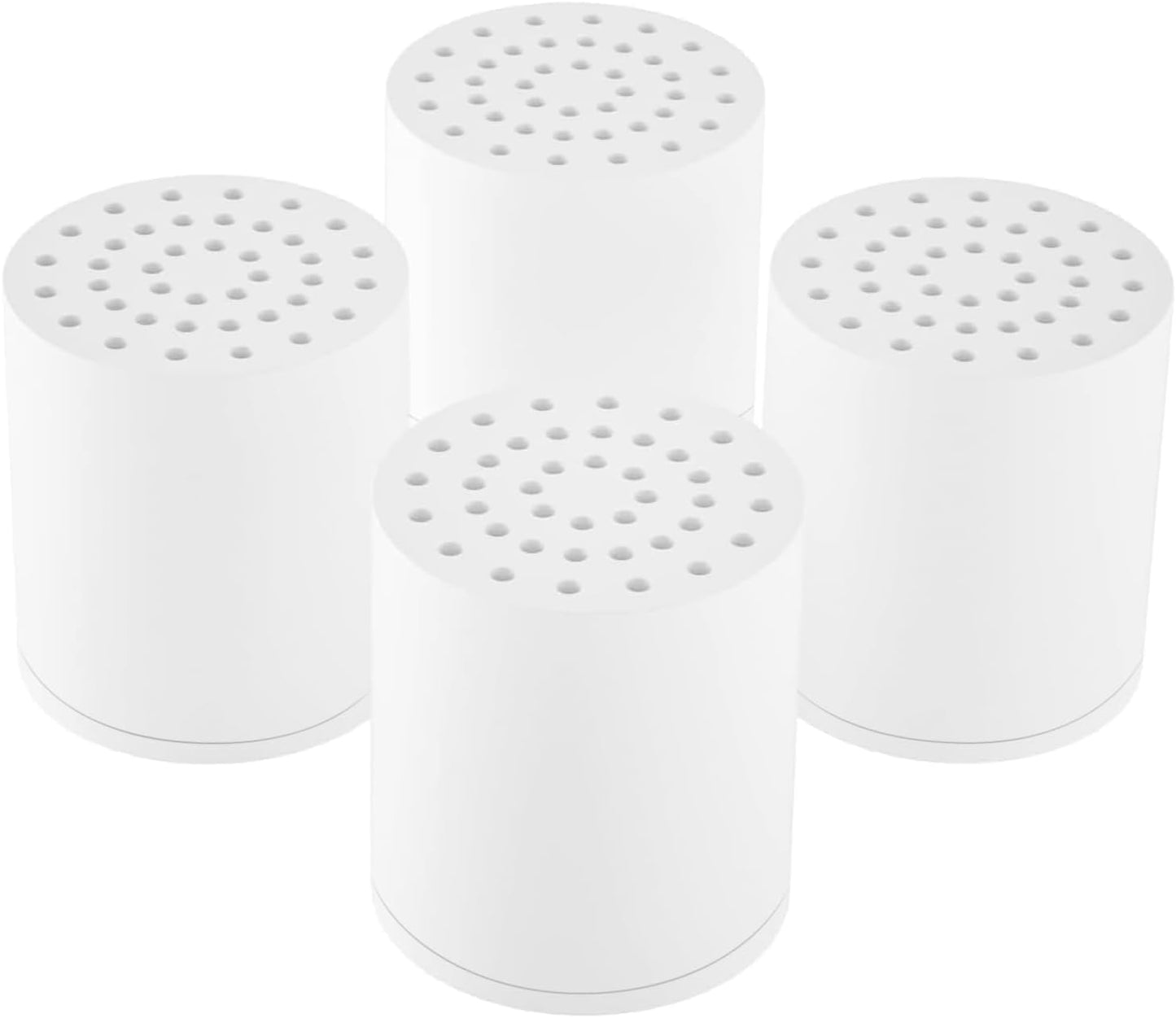 SR SUN RISE 20-Stages Shower Filter Replacement Cartridges - Universal Fit for Most Shower Head Filters, Reduces Chlorine & Chemicals, pH Balanced Water for Soft Skin & Healthy Hair(4-Pack)
