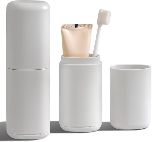 Toothbrush Travel Case,Portable Travel Toothbrush Holder,Toothbrush and Toothpaste Container for Traveling, Camping, Business Trip and School, Outdoor(1Pack)