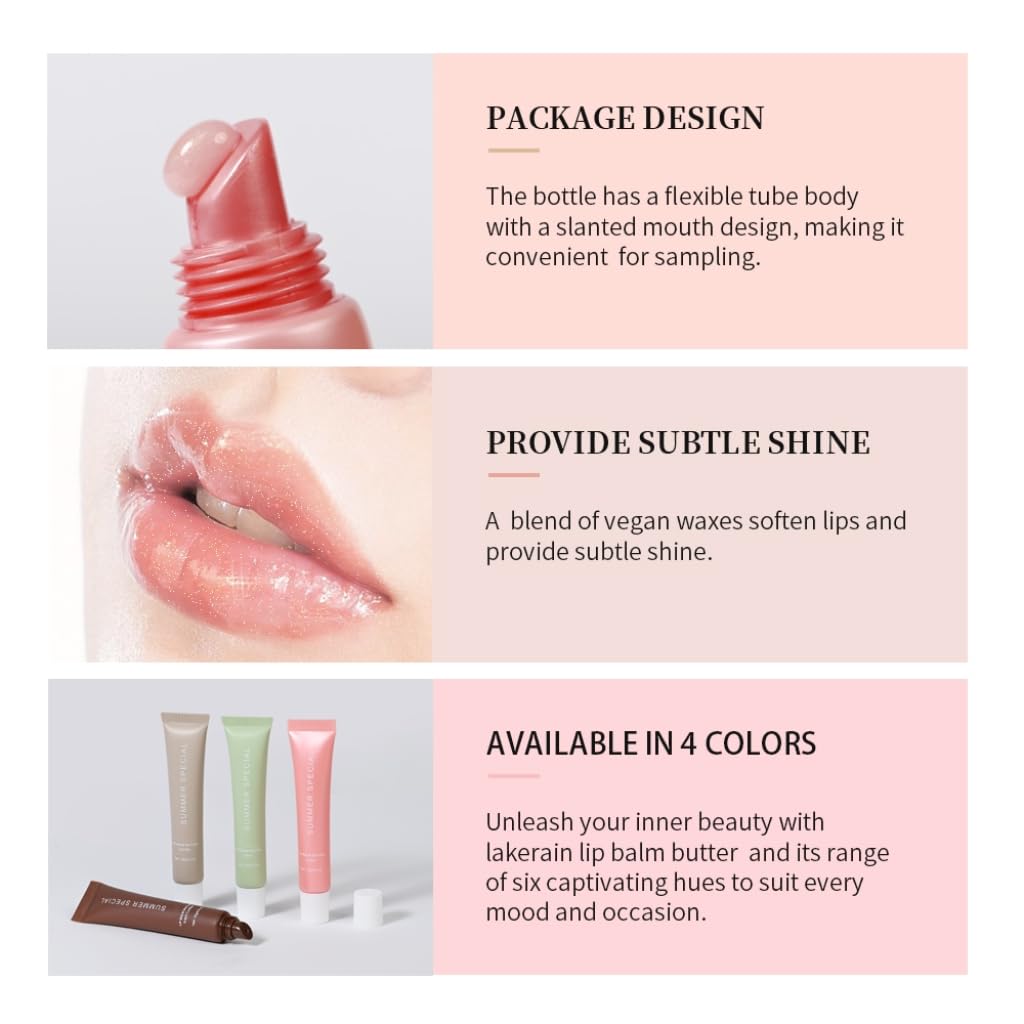 Summer Hydrating Lip Butter Balm Set - Ultra-Nourishing with Shea & Olive ButterďźSoothes & Repairs Dry Lips, Non-Sticky Long-Lasting Moisture(Cake,Pack of 2)