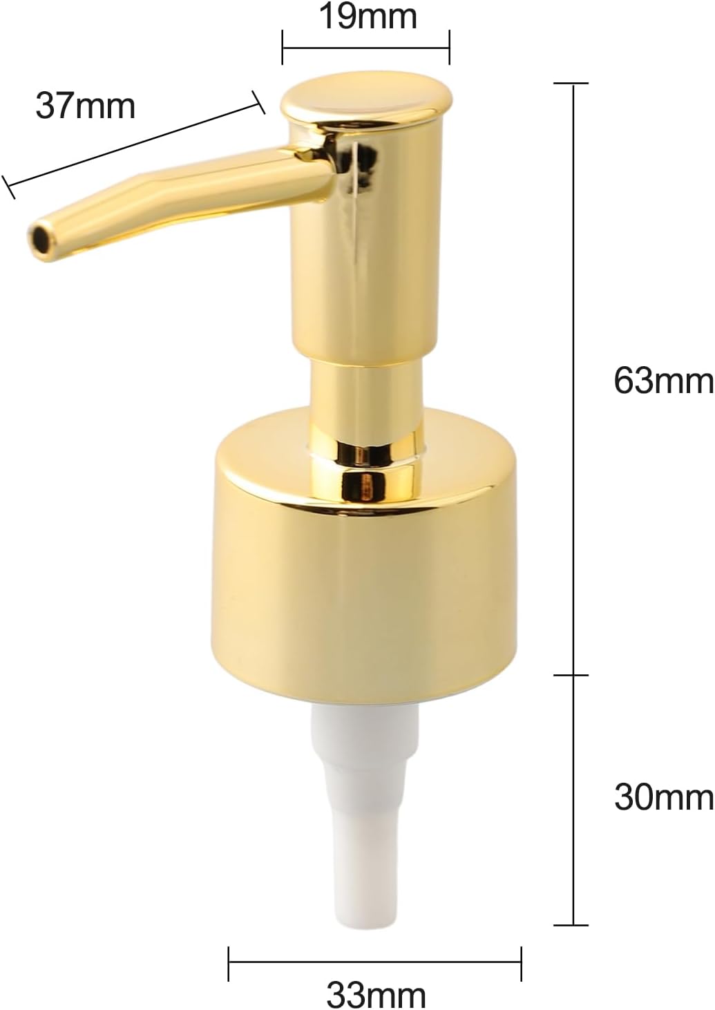 Lotion Soap Dispenser Replacement Pump for Bottles Fits 28/400 Thread Standard, for Dish Soap Refill Dispenser Kitchen Bathroom Worktop Bottles(Bright Gold)