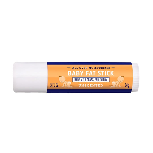 FATCO Fat Stick and All Purpose Baby Moisturizing Stick for Diaper Rashes, Dry Skin, and Chapped Lips - Unscented (0.5 oz)