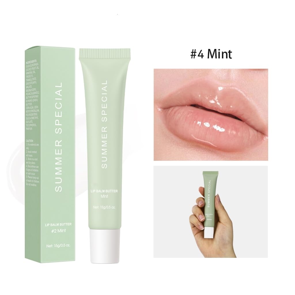 Summer Hydrating Lip Butter Balm Set - Ultra-Nourishing with Shea & Olive ButterďźSoothes & Repairs Dry Lips, Non-Sticky Long-Lasting Moisture (Pink Guava,Pack of 2)