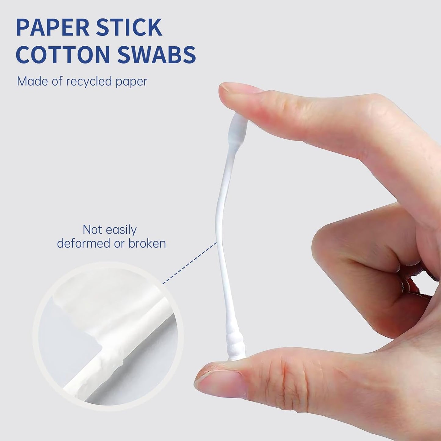 Pointed Tip Cotton Swabs, 800 Count Double Tipped Precision Tips Cotton Buds Spiral Head with Paper Stick, Cotton Buds for Makeup, Personal Care, Crafts(Pointed+Spiral Head)