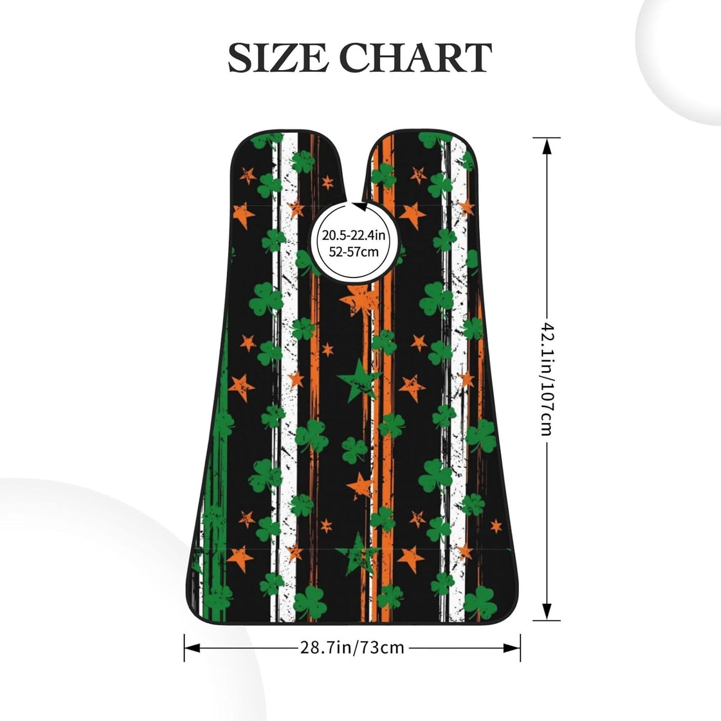 Beard Grooming Cape, Waterproof Hair Catcher for Shaving Trimming, Non-Stick Bib Apron Gifts for Dad Men, St Patricks Day Shamrock Clover Irish American Flag Shave Bib