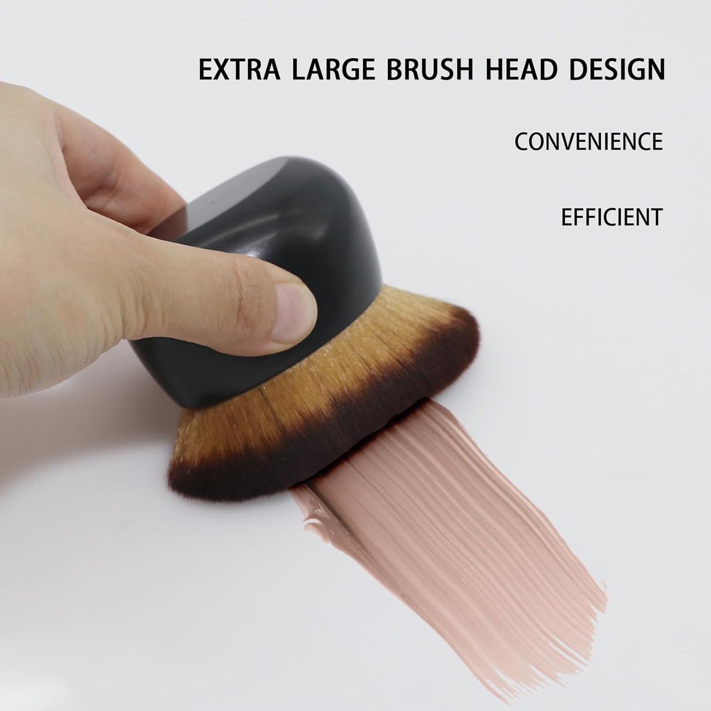 Makeup Blend & Blur Extra Large Body Brush for Self Tanner,Leg Makeup & Bronzer Self Tan Applicator, Powder, Foundation, Blusher, Bronzer,Massager for Face Gift box (Black)
