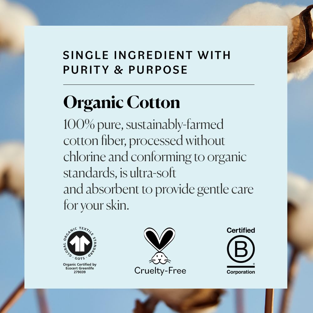 Sky Organics - Organic Cotton Swabs, Ultra Soft Tips - Strong & Durable - Hypoallergenic - Chlorine Free - Sustainable - Natural, Vegan & Cruelty Free - Skin Care & Self Care w ebook