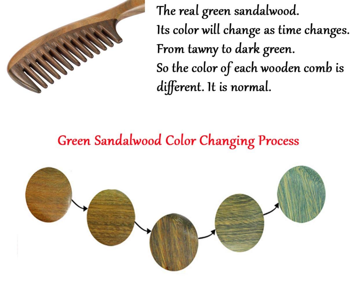 Louise Maelys Wood Hair Comb Fine Tooth Anti-static Hair Combs for Thick Hair