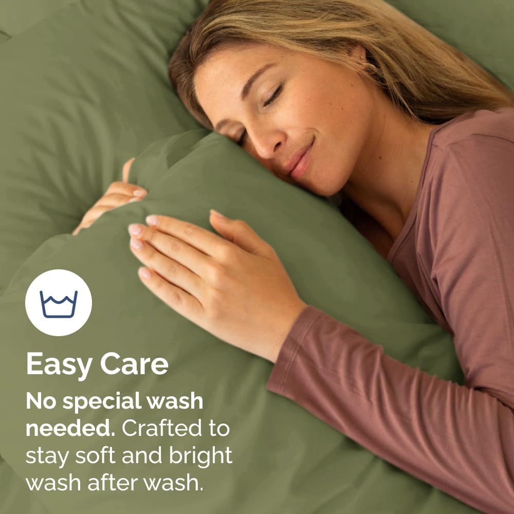 Queen Pillow Cases Set of 10 - Ultra Soft Hotel Quality Pillowcase Covers - Comfy, Cozy & Wrinkle Free - Shrink, Stain & Fade Resistant - Machine Washable Pillow Protectors - 10 Pcs Set - Sage Green