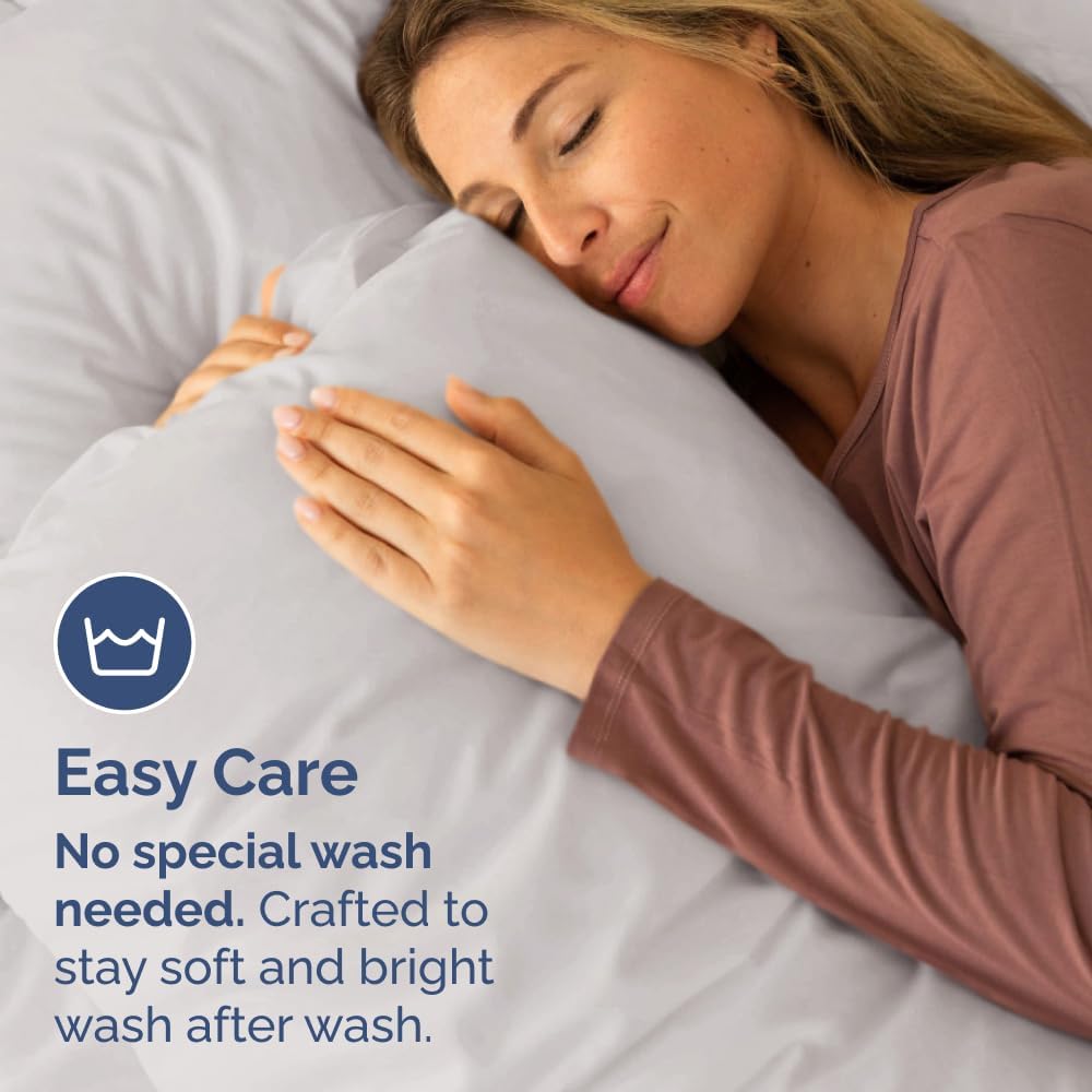 Queen Pillow Cases Set of 10 - Ultra Soft Hotel Quality Pillowcase Covers - Comfy, Cozy & Wrinkle Free - Shrink, Stain & Fade Resistant - Machine Washable Pillow Protectors - 10 Piece Set - Light Grey