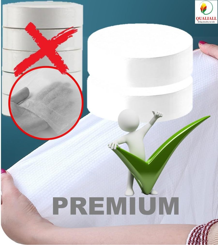 Premium Disposable Bath Towels, Extra Thicker and Larger (55.1” X 27.5"), for Travel Camping Hiking Backpacking, Portable Reusable Quick Dry Pure Cotton 2pcs