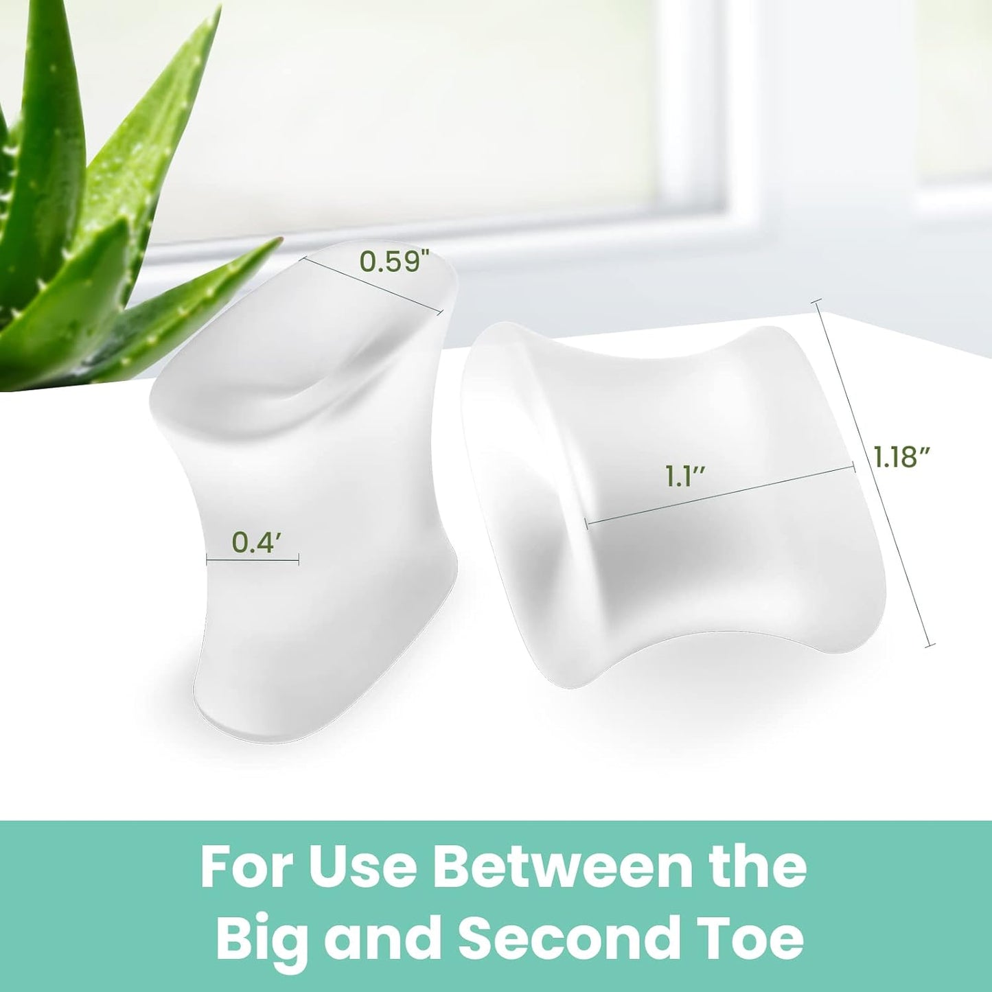 Welnove 12-Pack Gel Toe Separators – Bunion Pads – Toe Spacers for Straightening Overlapping Toes for Men and Women - Transparent