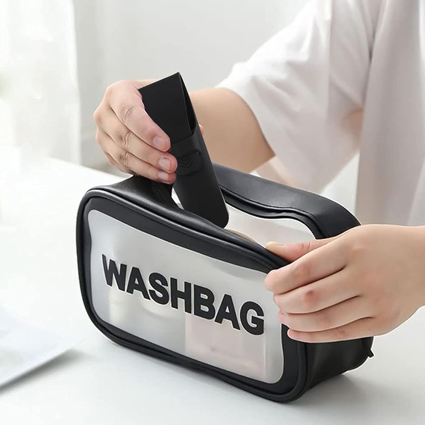 LinMei Silicone Razor Travel Case Compatible with Gillette, Parker, Merkur Razor (Black+Cleaning Brush)