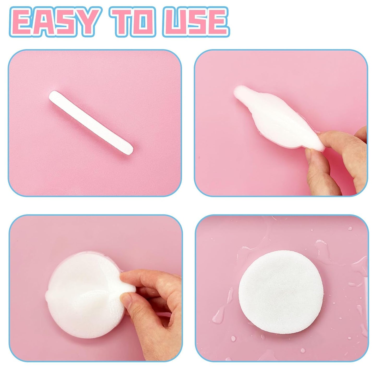 120 Pcs Facial Sponges Compressed,Facial Cleansing Pads,Round Face Cleaning Sponge for Spa,Exfoliating,Face Wash