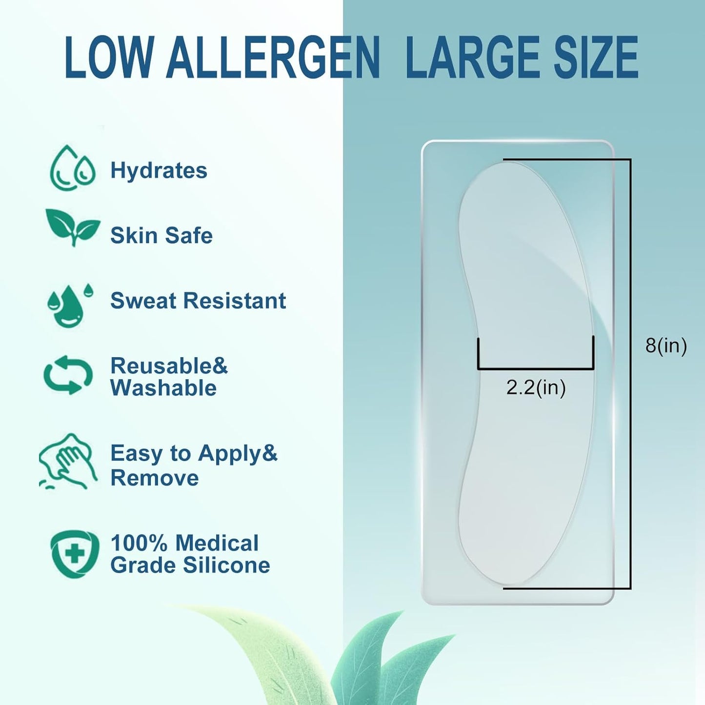 5 PCS Silicone Neck Wrinkle Patches - Reusable Overnight Anti-Wrinkle Patches, Anti Aging Silicone Wrinkles Patche for Skin Firming & Neck(2.5 Months Supply )-Upgraded Version