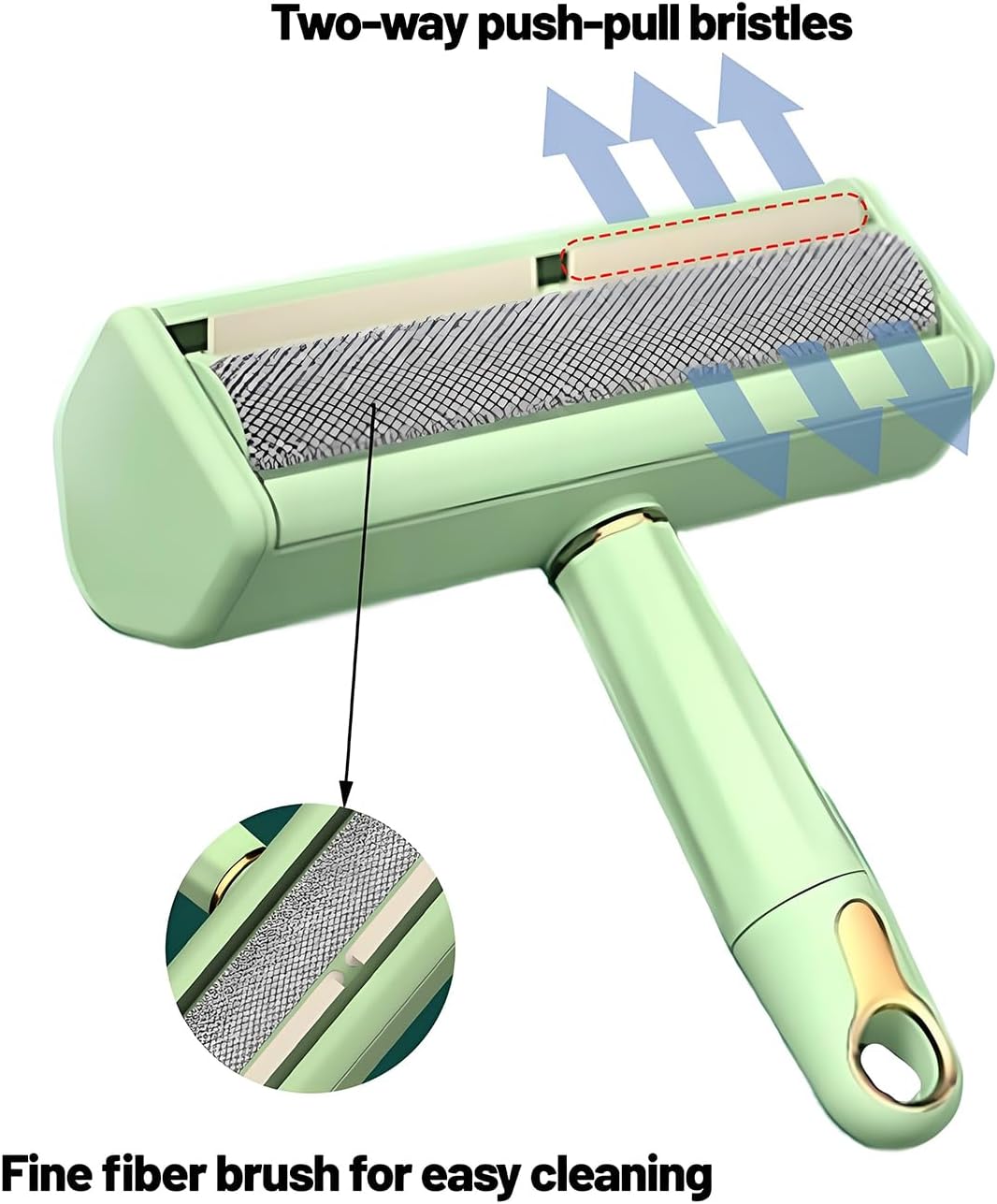 Pet Hair Remover Lint Roller - Washable Reusable, Static Adsorption for Cat Dog Hair Removal On Furniture, Sofas, Bedding, Carpets,Pet Hair Removal Tool,Dog Hair Remover,Lint Remover (Green)