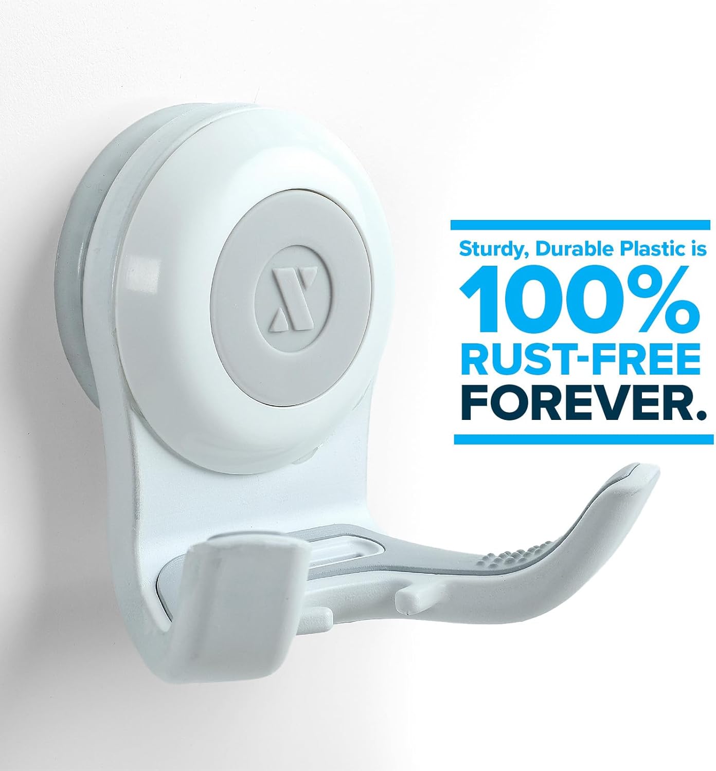 SlipX Solutions Power Lock Suction Cup Hook, Razor Holder & Phone Cradle (Perfect for Shower & Mirror, Holds 11 lbs, 2 Pack)