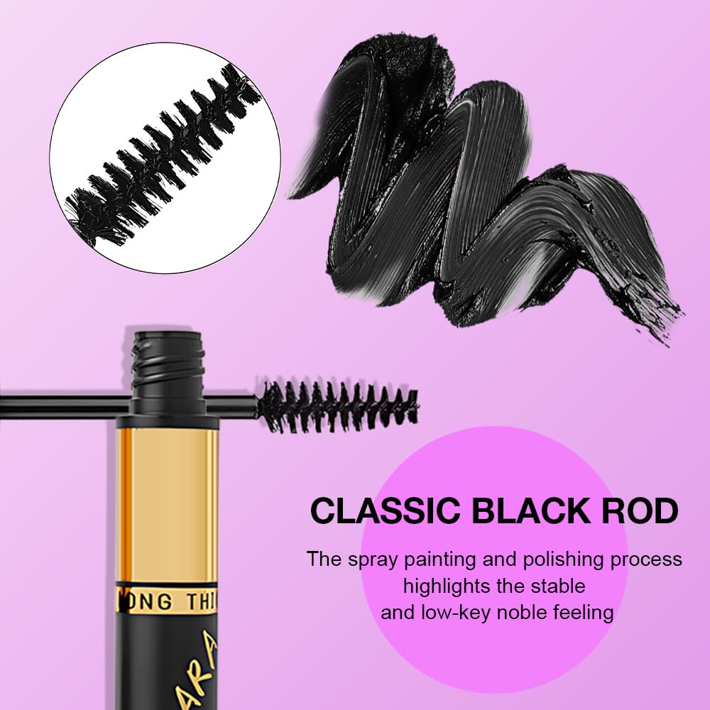 5 PCS Black Voluminous Original Volume Building Mascara Makeup, Lengthening, Defining, Curling, Multiplying, Buildable Formula,Cruelty Free,Waterproof Bulk Mascara Pack