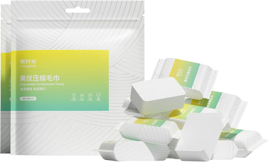 YOUNGTIME Mini Compressed Towels,Disposable Face Compressed Towel, Portable Compressed Coin Tissue for Travel,40 Pack