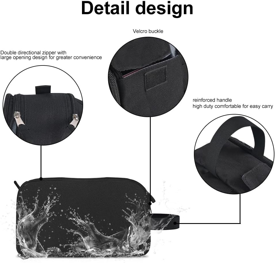 Travel Toiletry Bag for Men Toiletry Bag Dopp Kit Water-resistant Shaving Bag Large Travel Toiletry Organizer Travel Essentials Black