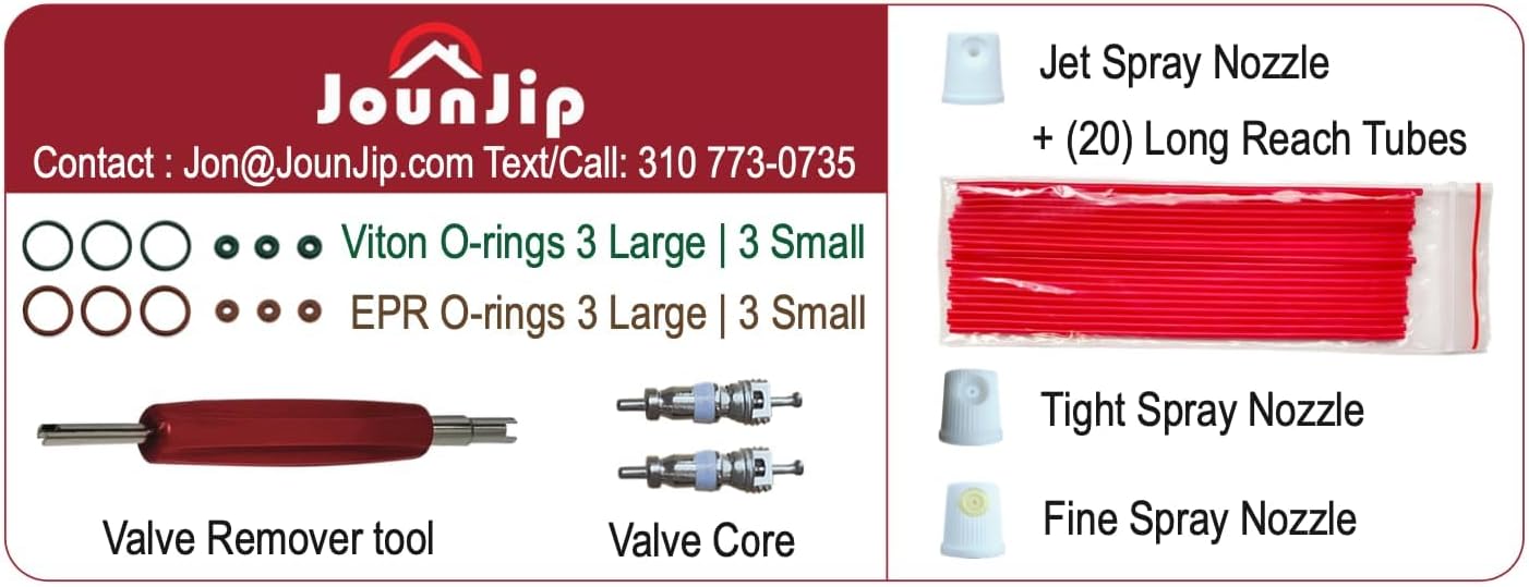 JOUNJIP Refillable Non Aerosol Compressed-Air Spray Bottle- Pressurized Sprayer, Aluminum Can Sprayer for Automotive, Cleaning and Lubrication- 16 oz (Empty Bottle), NOT an Air Duster