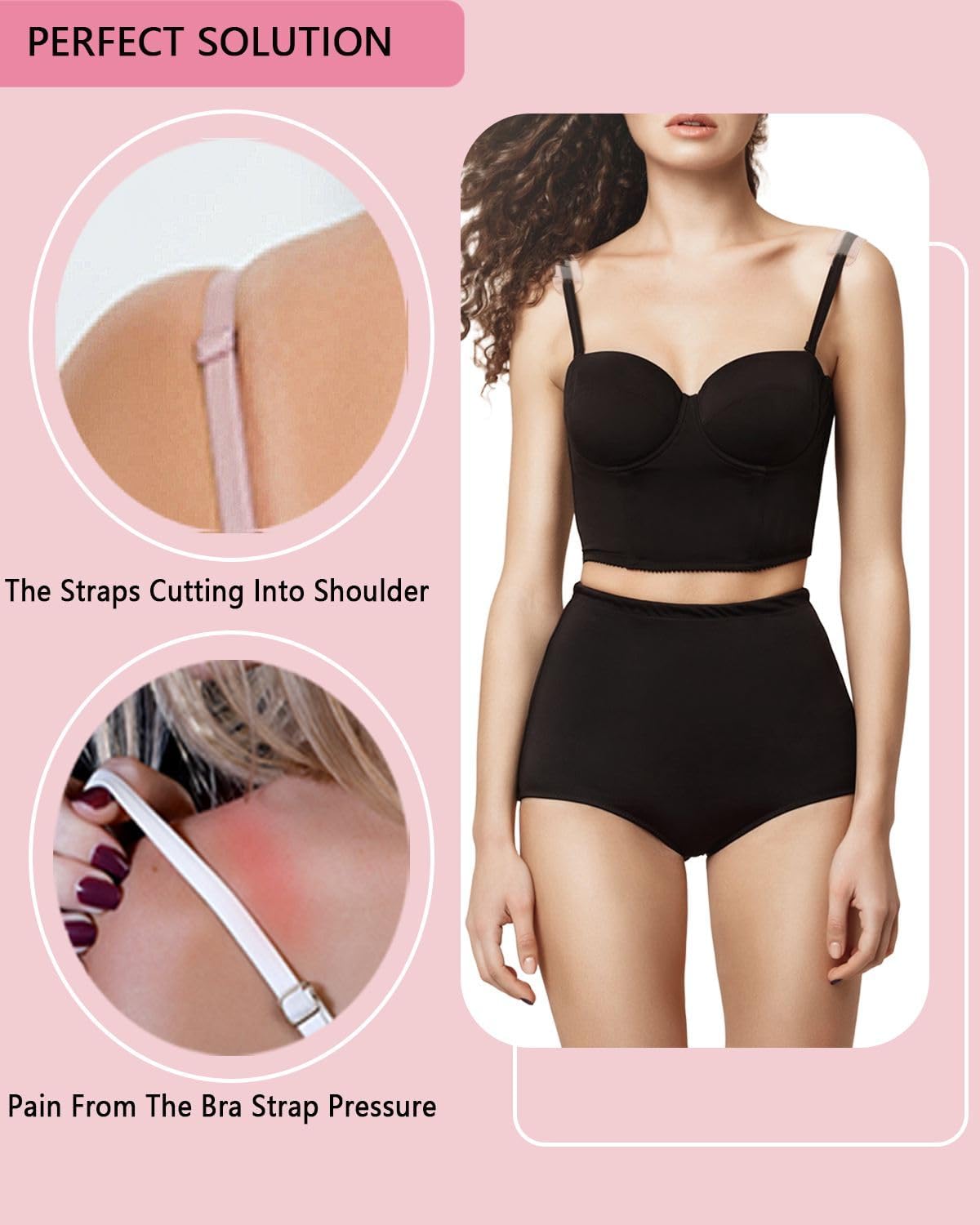 Bra Strap Cushion Fabric, BUMOVE Disposable Comfort Bra Shoulder Strap Cushion, No More Dents or Bruises from Your Bra Straps (Nude 20P)