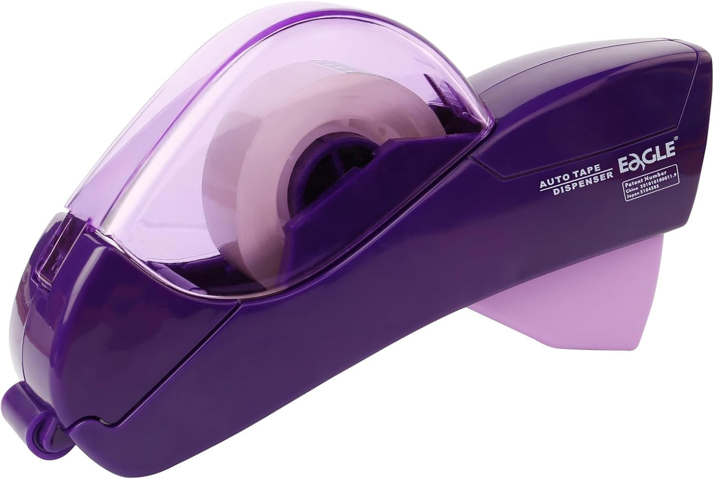 Eagle Automatic Tape Dispenser, Tape Gun, Single Handheld Design, Free 1 Roll of 0.5 Inch (12 mm) and 1 Roll of 0.75 Inch (19 mm) Tapes (Purple)
