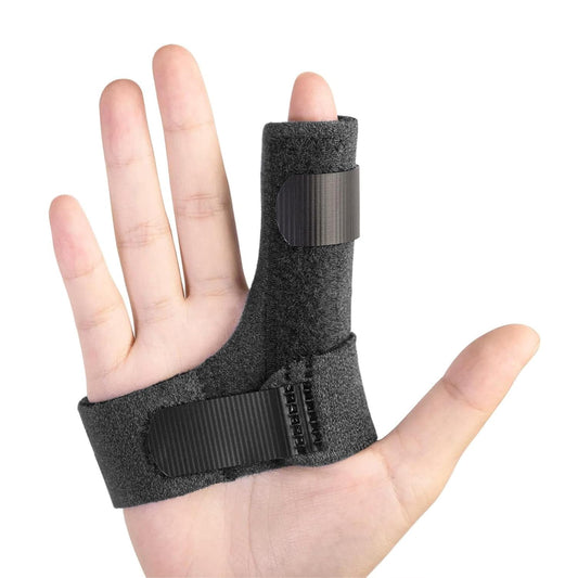 Sumifun Finger Brace, Trigger Finger Splint for Index Middle Ring Pinky Finger Arthritis Pain, Tendon Injury, Broken Mallet Finger Stabilizer Supports for Dislocated Knuckle Immobilizer Wrap,Black