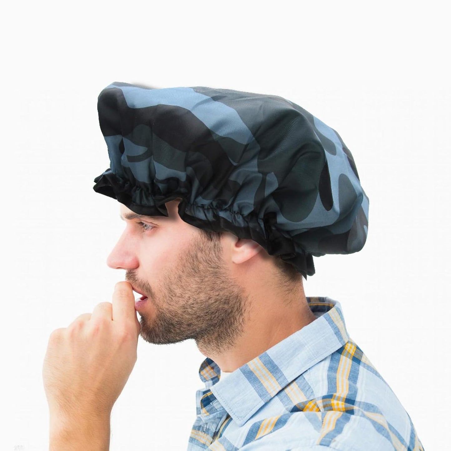 Shower Cap for Women Men Shower Hat Waterproof-Double Layer-Reusable Elastic Bath Caps for Boys Girls Hair Cap for Shower