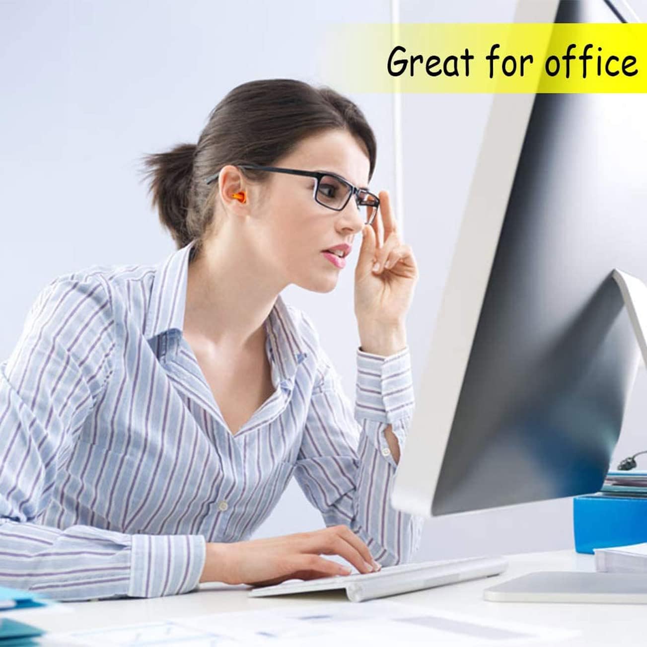 Earplugs for Sleeping Noise Cancelling Reusable Silicone Ear Plugs Suitable for Swimming Travel Snoring Airplanes Study Work Noisy Places(8Pairs)