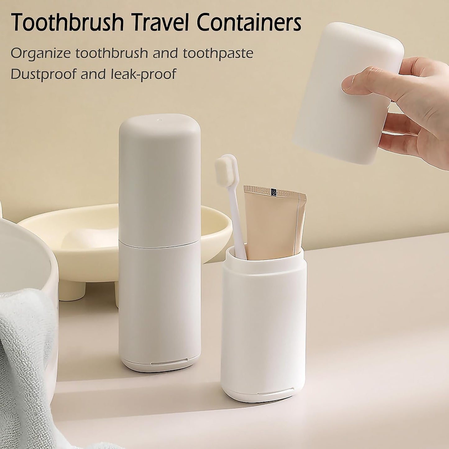 Travel Toothbrush Holder, Toothbrush Travel Case, Multifunctional Dustproof Toothbrush Cover, Portable Toothbrush Case Suitable for Business Camping Travel or Daily Use (1Pack)