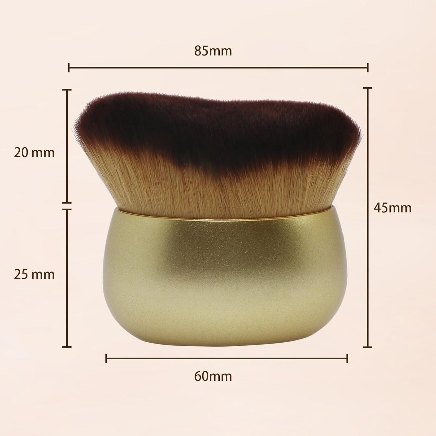 Blend & Blur Extra Large Body Makeup Brush for Self Tanner,Leg Makeup & Bronzer Self Tan Applicator, Powder, Foundation, Blusher, Bronzer,Massager for Face Gift box (Gold)