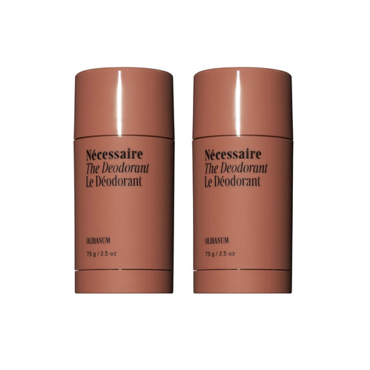 Nécessaire The Deodorant Olibanum | Natural Aluminum Free Deodorant For Women & Men. Extra Strength Treatment with Mandelic Acid. Free of Baking Soda, Ozokerite & Parabens (2x 75 g/2.5 oz)