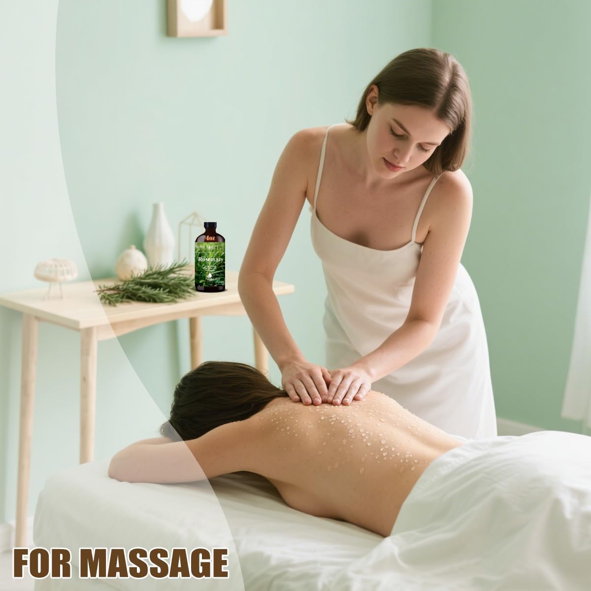 Rosemary Essential Oil, Rosemary Oil 4 Fl Oz 120ML for Diffuser Humidifier Yoga Cleaning DIY Candle Soap Making Essential Oils