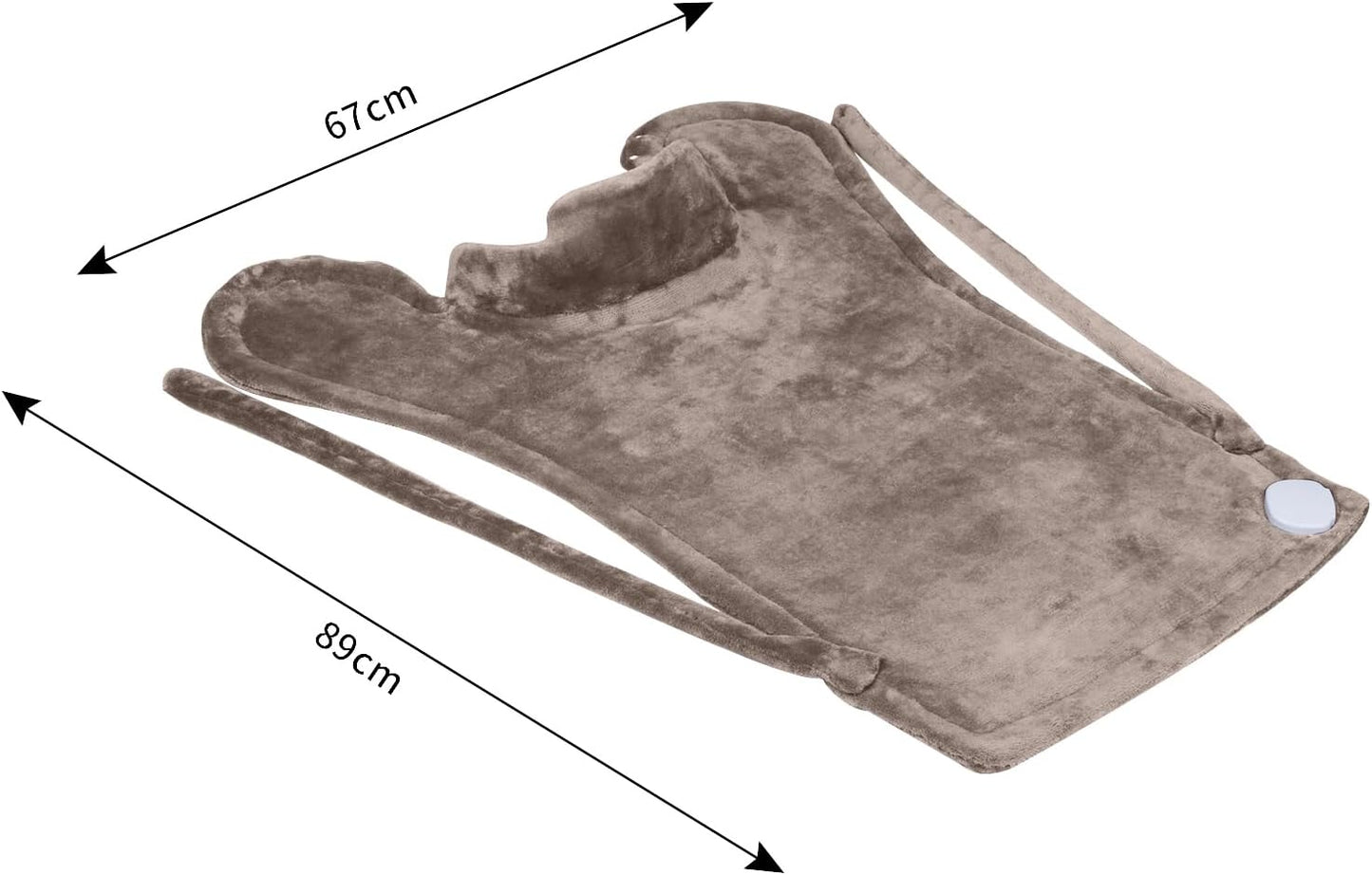 Ambershine 26"x35" XXXL King Size Neck& Shoulder& Back Heating Pad with 12 Temperature Settings& 4 Auto-Off Countdown Timers, Pain Relief for Back/Neck/Shoulder, Christmas Gift for mom dad(Light Tan)