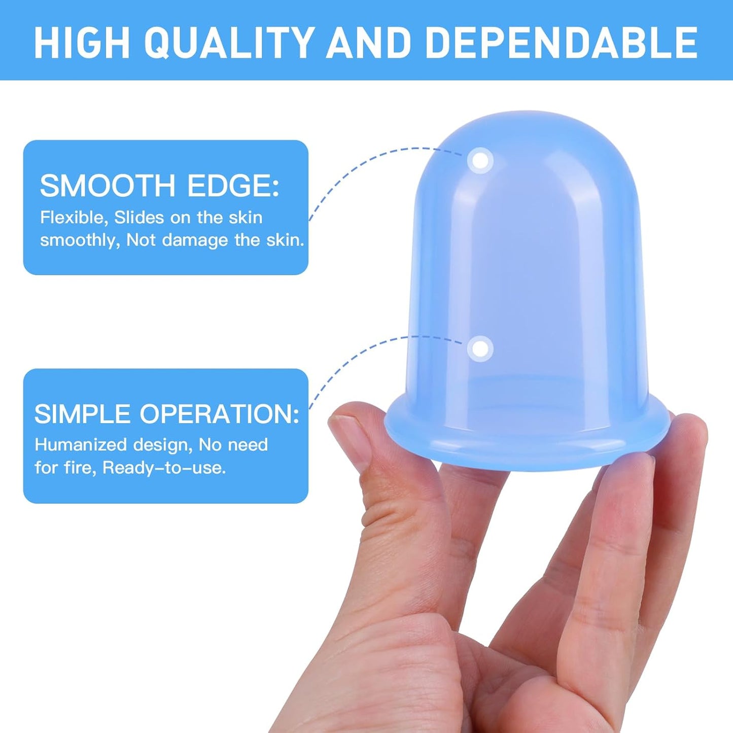 Silicone Cupping Therapy Set - Cupping Kit for Massage Therapy - Cellulite Remover Cupping Set - Anti Cellulite Cup Massager, Vacuum Suction Massage Cups for Cellulite Reduction