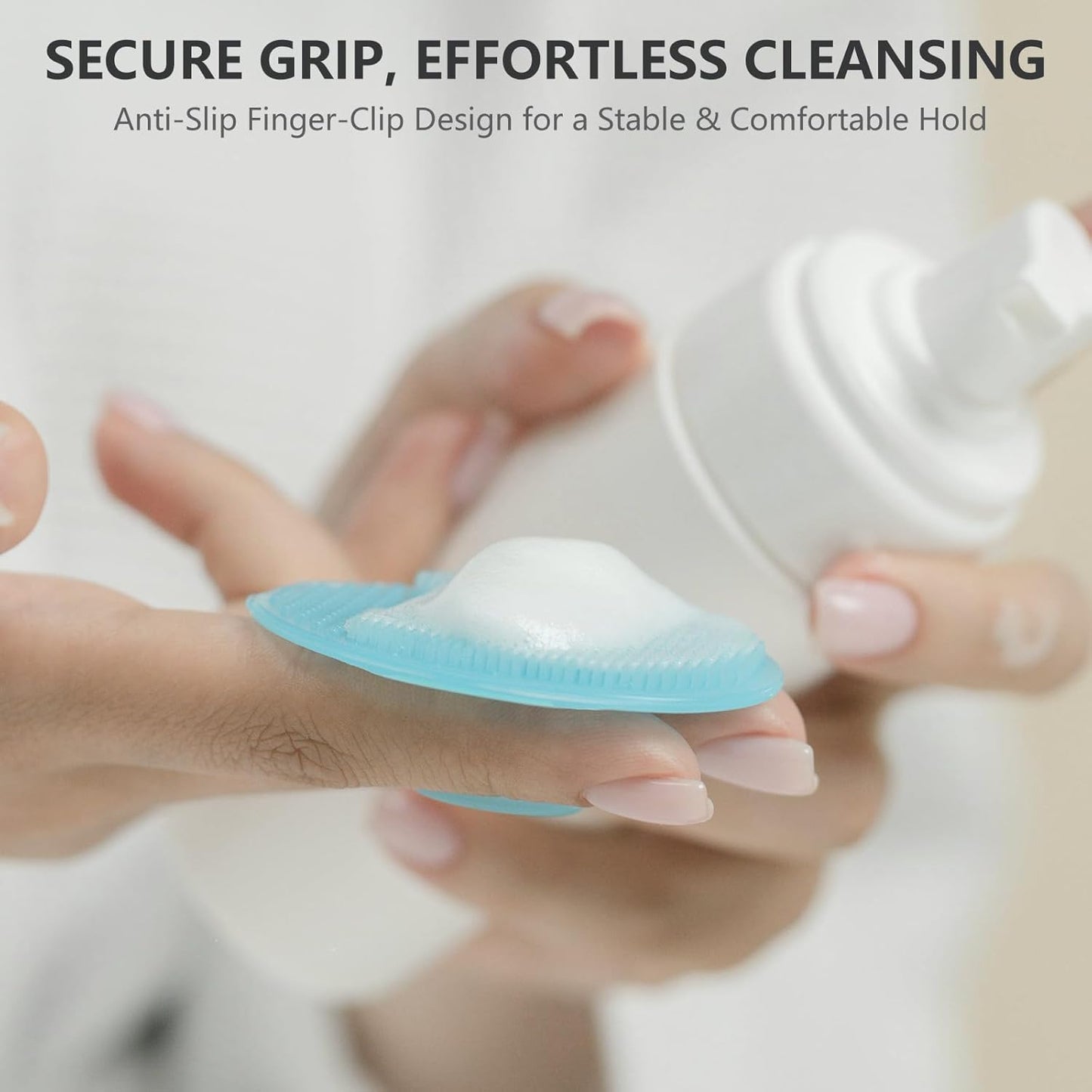 Face Scrubber 4 Pack, BEAUTAIL Silicone Manual Facial Cleansing Brush for Men Women, Gentle Face Scrubber Exfoliator, Skin Care Exfoliating Face Brush, Black+Starlight+Pink+Blue