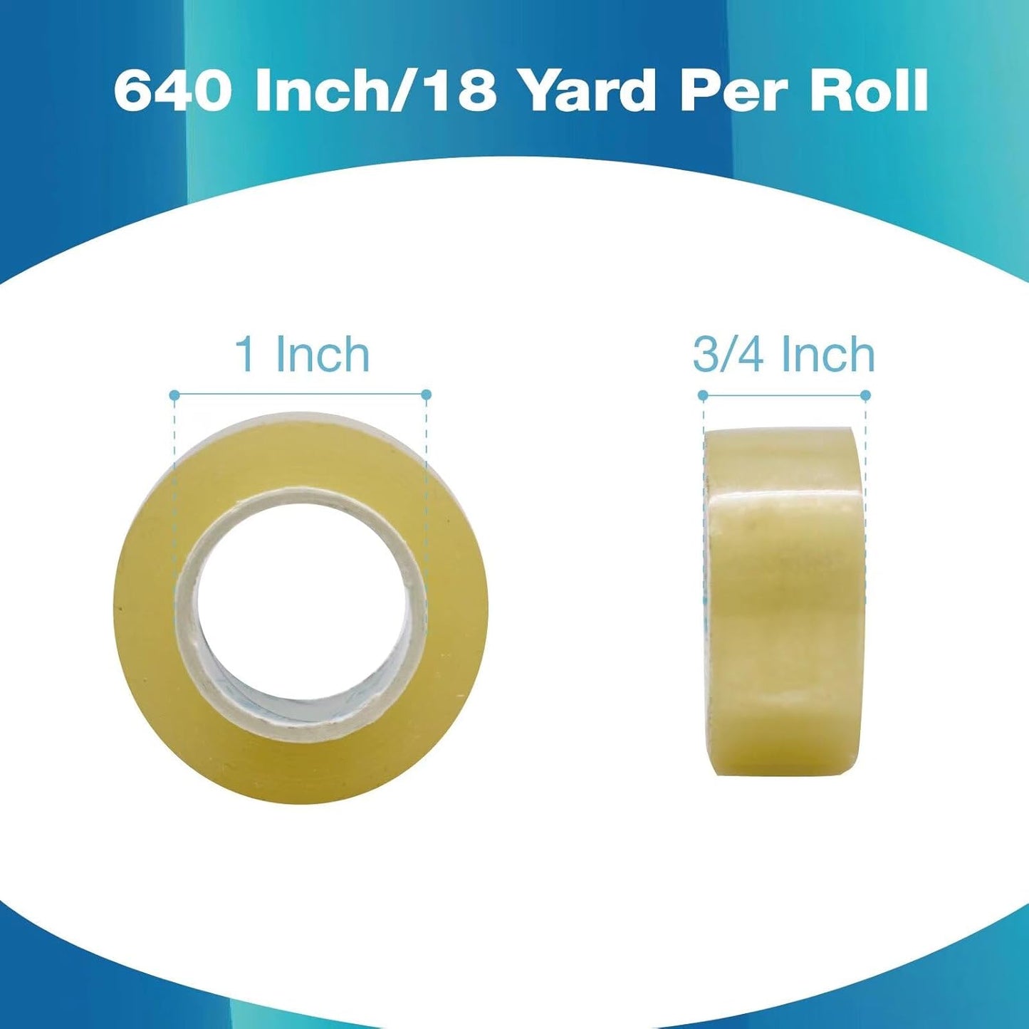 Blue Lake ECOLIFE Tape Dispenser Desk,Plastic-Free Tape Dispenser with 4 Rolls 3/4 in x 640 in Transparent Tape, Tape Dispenser Desk for Gift Wrapping, Office, Home, School