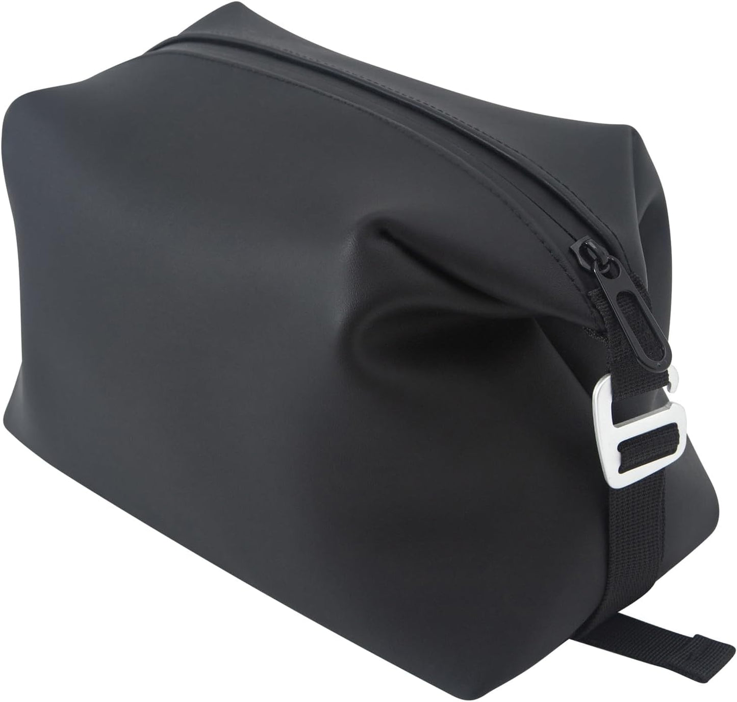 6"x 11" 6L Large Silicone Toiletry Bag,Waterproof Leakproof Foldable Travel Organizer,Dopp Kit Alternative for Men & Women,Black