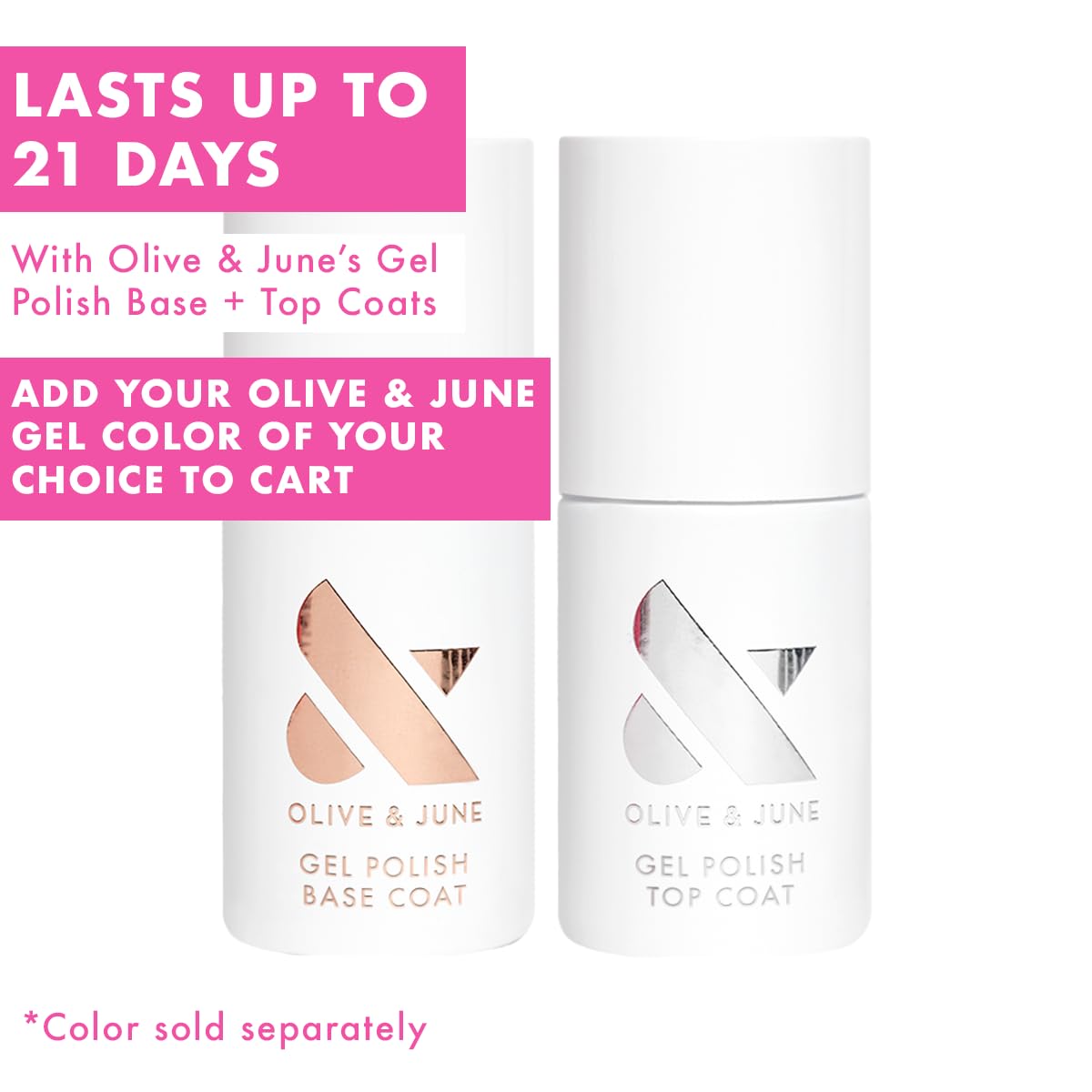 Olive & June Gel Mani System Set | Includes Nail Tools, Peel-Off & Gel Base Coats, Top Coat, LED Lamp, Cuticle Serum & The Poppy | Easy At-Home Mani Kit | 15-Free, Vegan, Cruelty-Free