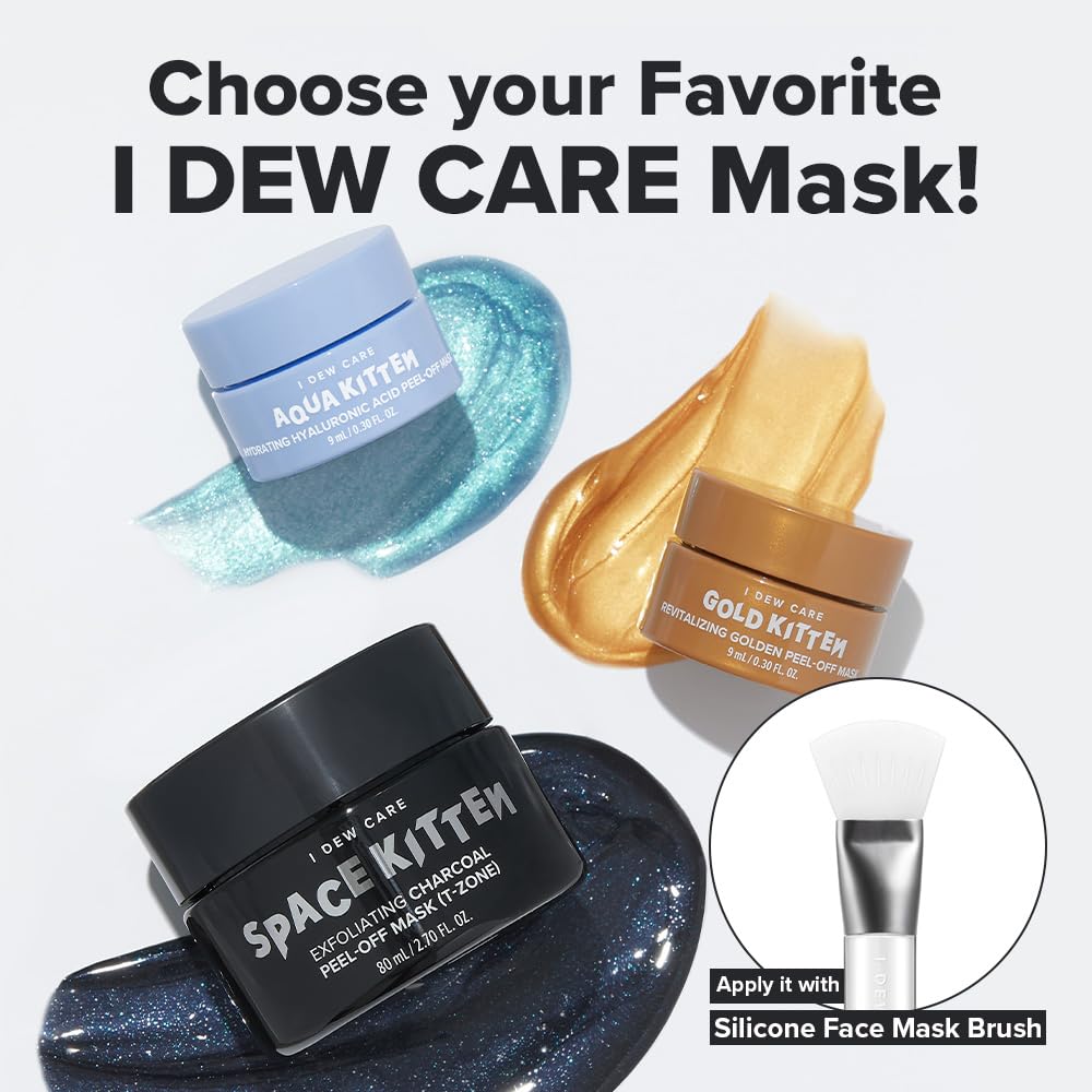 I DEW CARE Soft Facial Tool - Silicone Face Mask Brush | Wash Off, Lotion Applicator, Professional Skin Care Jelly Spatula, Cruelty-free, Hygienic, Compact Size, Clay Mud Peel Off Mask