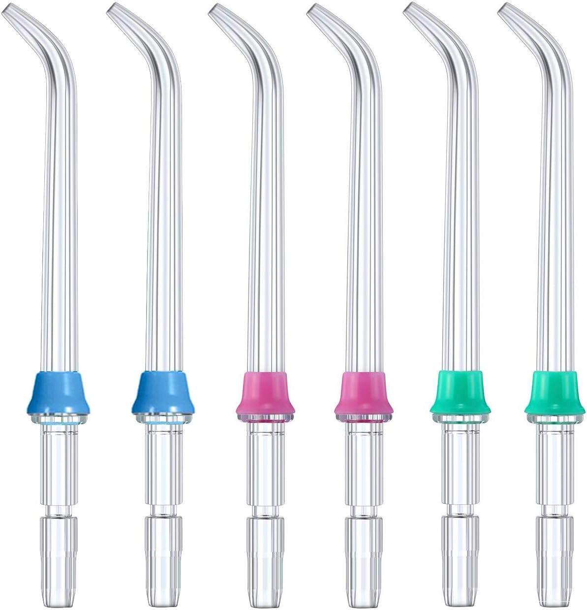 Replacement Classic Jet Tips Compatible with Waterpik Water Flossers and Other Brand Oral Irrigators, Flosser Refill Replacement Heads, Classic Jet Nozzle Accessories (6-Pack)