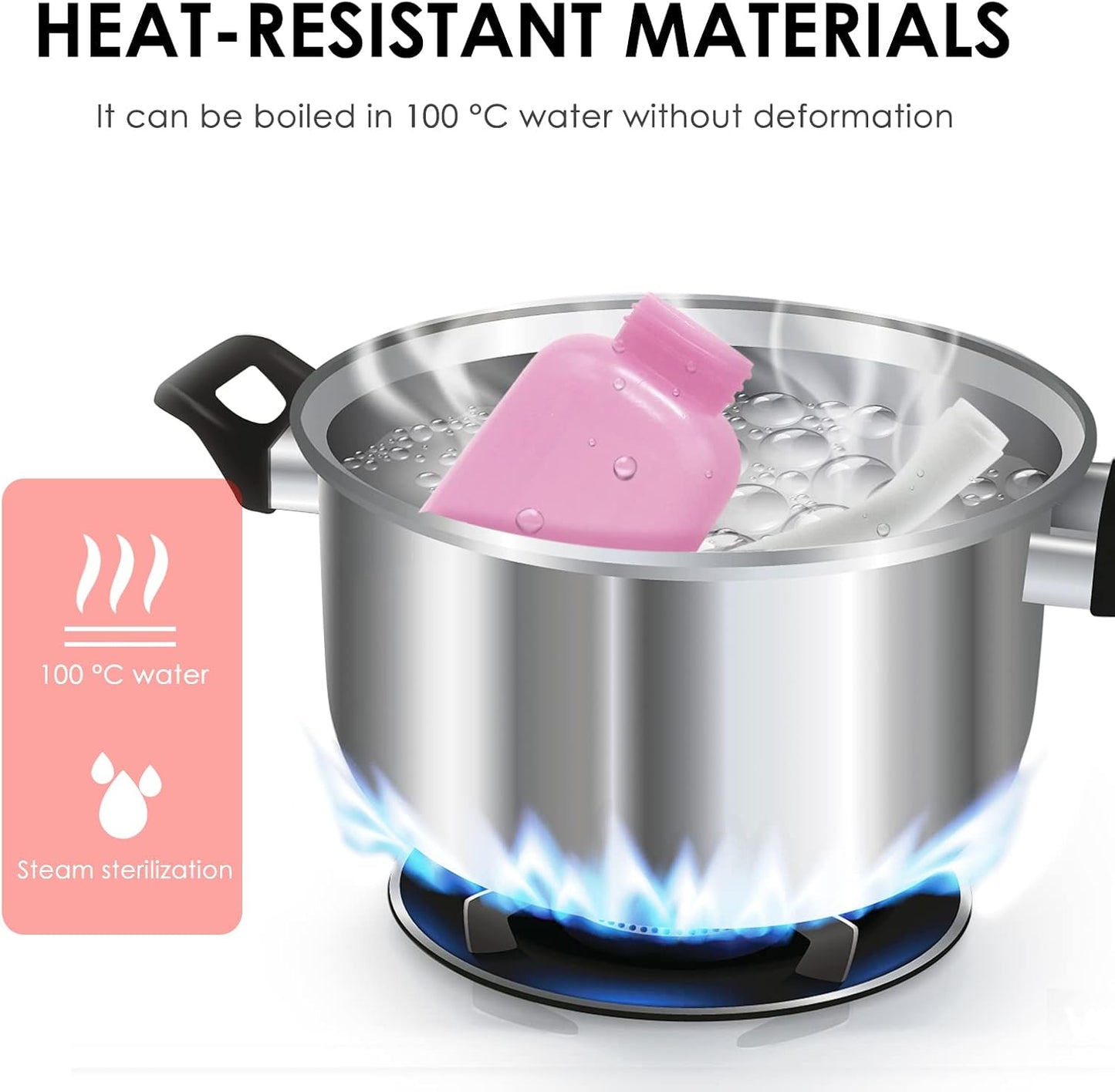 RUFCRIL Mini Peri Bottle, 350ml Portable Travel Bidet with Extra Ring and Carry Bag, TPE Material for High Temperature Resistance, Essentials for Postpartum Perineal Care,Hemorrhoid Treatment, Pink