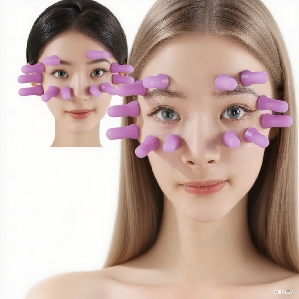 30 Pcs Facial Beauty Silicone Cupping Massger with 3 Colors - Face & Eye Cupping Therapy Mini Anti Cellulite Vacuum Cupping Tools