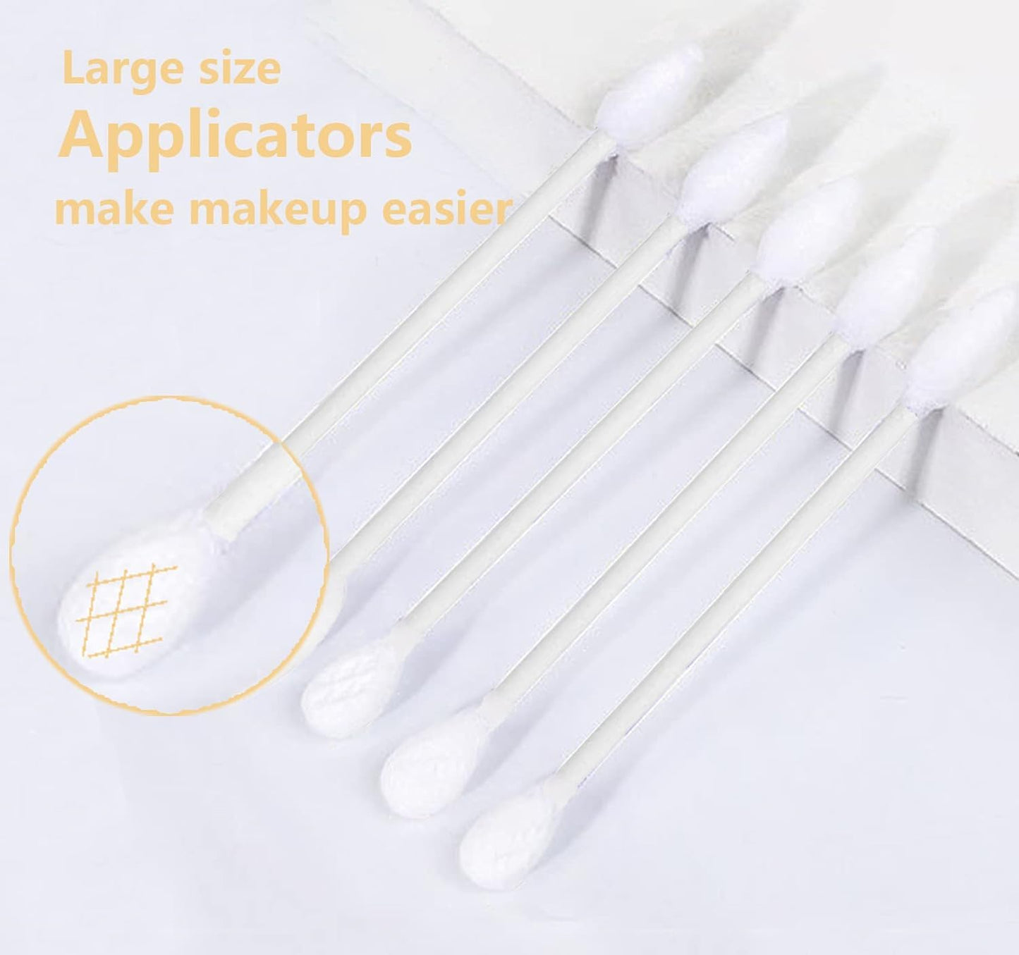 Paper Stick Thick Cotton Swabs with Precision and Flattened Tip 375pcs,Excellent Beauty Tools for Effective Makeup and Personal Care