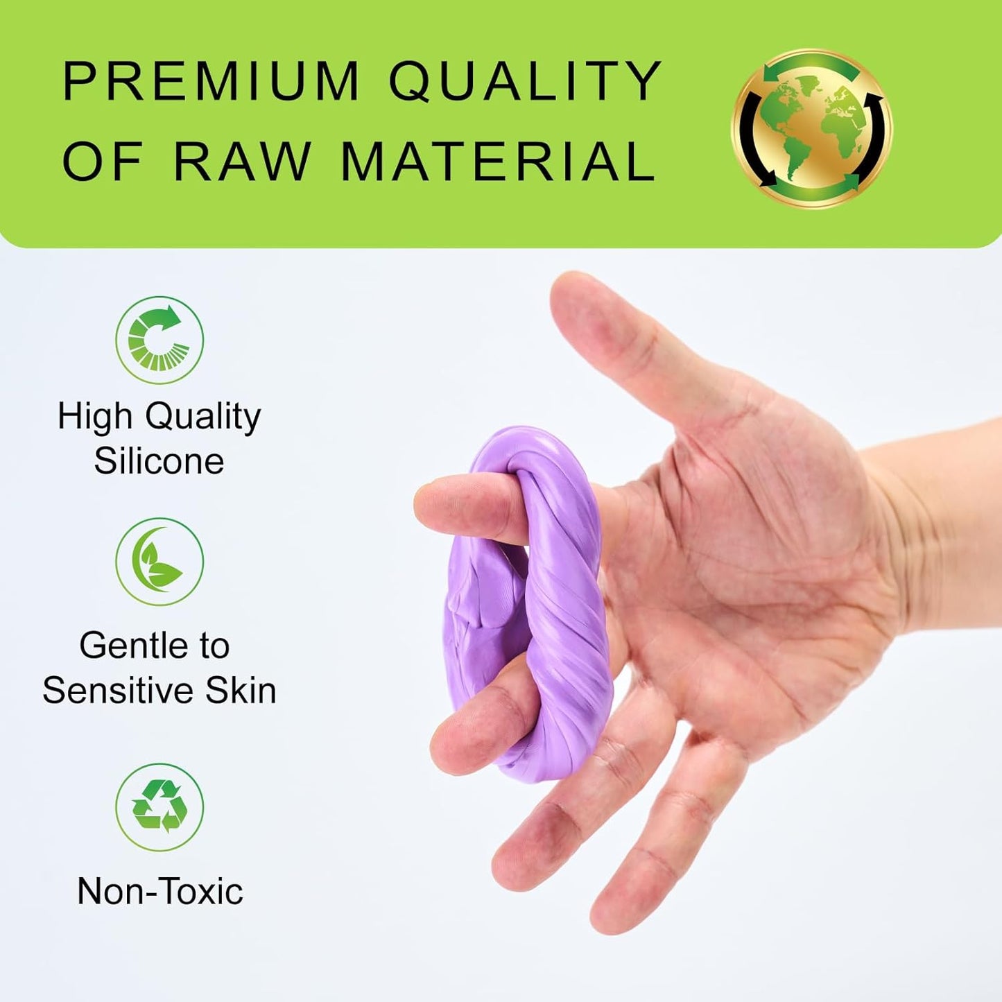 4 Pack Theramandu Therapy Putty Kit (3oz Each) – Hand Putty Physical Therapy for Kids & Adults, Sensory Stress Relief & Hand Muscle Strengthening Exercise Therapy Putty, 4 Different Resistances