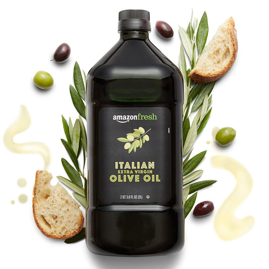 Amazon Fresh, Italian Extra Virgin Olive Oil, 2 Liter