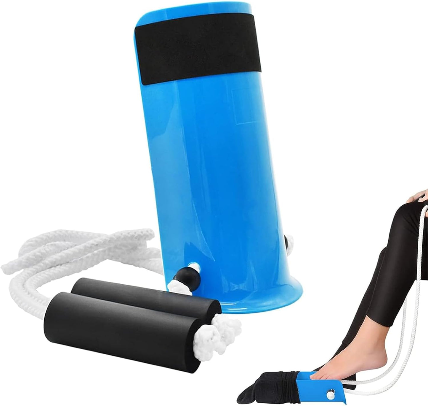 DILSIAI Sock Aid Device for Seniors Assistant Device no Bending Helper Easy on and Off Stocking - Without Bending, Slip Resistance, Reliable Sock Aid Device for Seniors (Blue)